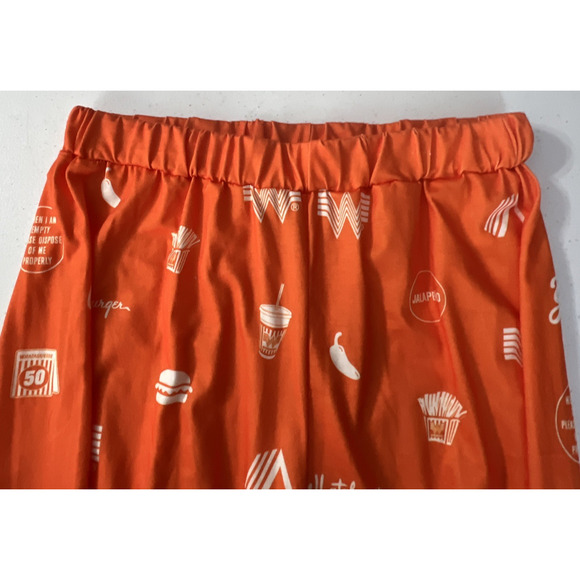 Whataburger Adult PJ's Pajama Set Size Medium lounge hamburger fries shake ya'll - Picture 11 of 14